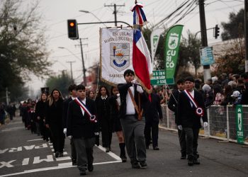 Brillante desfile de aniversario número 116 localidad de Sarmiento